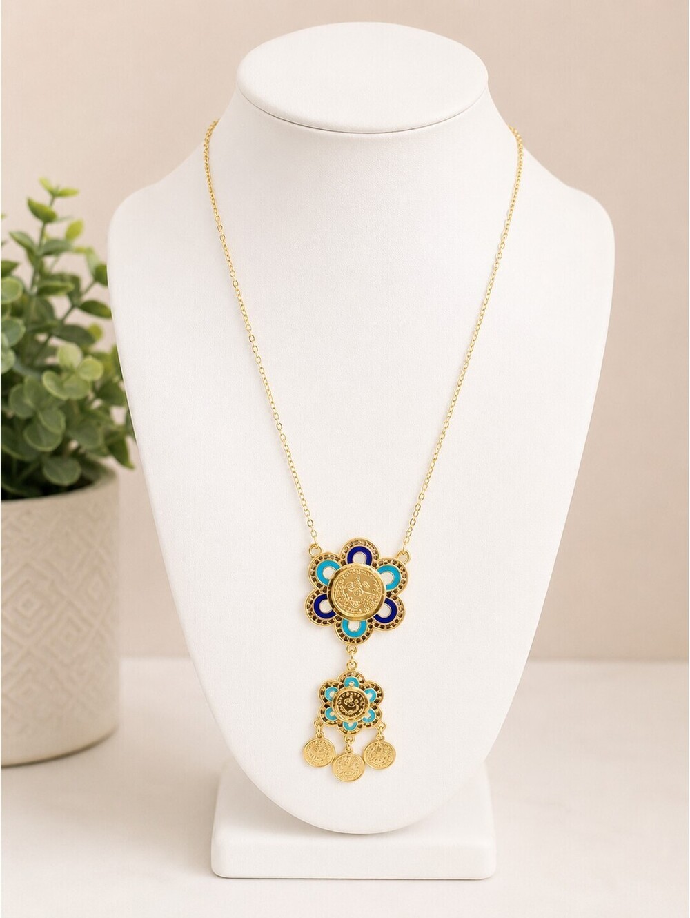 Gold Coin Lira Necklace